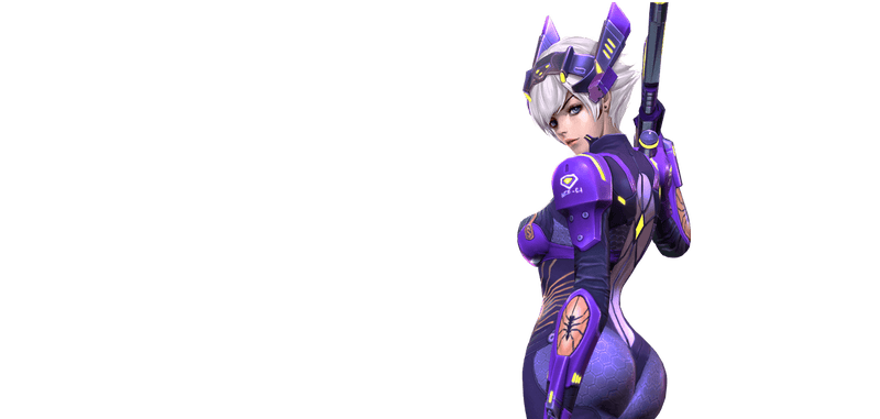 In case you couldn’t tell from the purple, spider and prominent ass, this is Widowmaker.